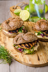 Teriyaki chicken sandwiches