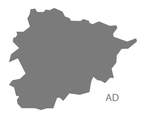Andorra Map grey
