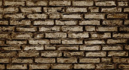 Weathered brick wall brown