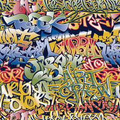 Fototapety  Miejskie graffiti wektor wzór