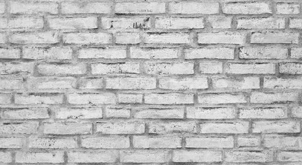 Weathered brick wall white