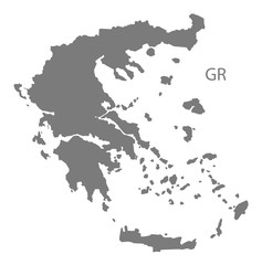 Greece Map grey