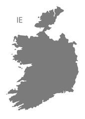 Ireland Map grey