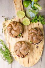 Teriyaki chicken sandwiches