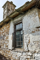 Fototapeta na wymiar Old house in village of Panagia, Thassos island, East Macedonia and Thrace, Greece