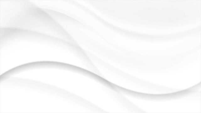 White abstract flowing wavy motion background. Video animation Ultra HD 4K 3840x2160