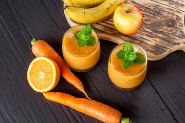 fruit-vegetable smoothies, ingredients for its preparation