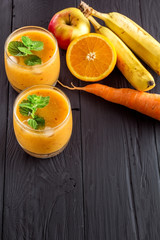 fruit-vegetable smoothies, ingredients for its preparation