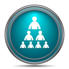 Organizational chart with people icon