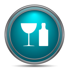 Bottle and glass icon