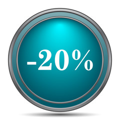 20 percent discount icon
