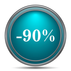 90 percent discount icon