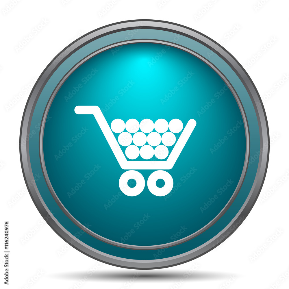 Poster shopping cart icon