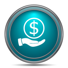 Money in hand icon