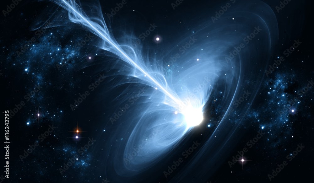 Wall mural black hole in deep space