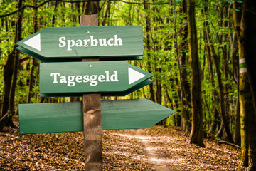 Schild 98 - Tagesgeld