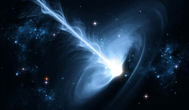 Fototapeta Black hole in deep space
