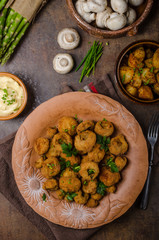 Breaded fried mushrooms
