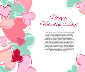 Fototapeta na wymiar Happy valentines day card.
