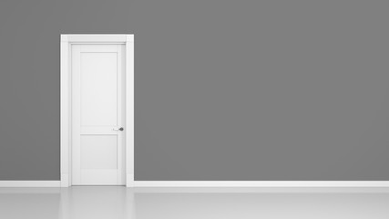 grey wall and door background