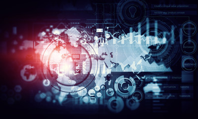 Human user display . Mixed media