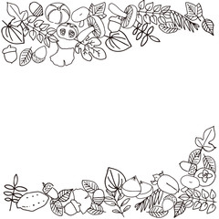 Autumn leaves and harvest of autumn