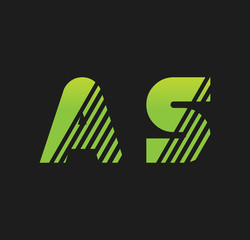 as initial green with strip