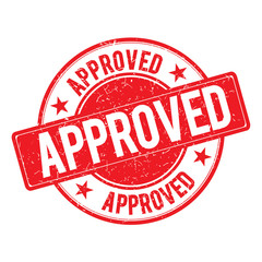 Approved Stamp Icon Sign Vector.