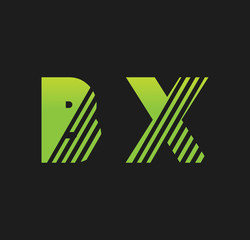 bx initial green with strip
