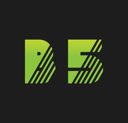 b5 initial green with strip