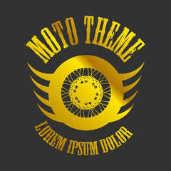 Moto wheel Vector Logo Symbol