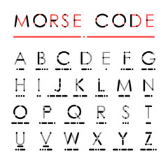 Latin alphabet in international Morse Code © anastasiiam