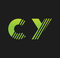 cy initial green with strip