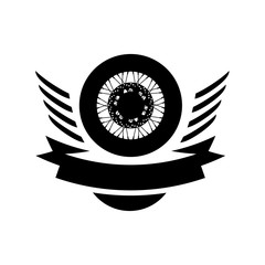 Moto wheel Vector Logo Symbol