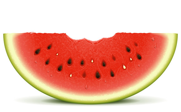 Watermelon slice bite