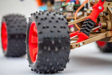 Color picture of 3D printed buggy toy car closeup - 116247924