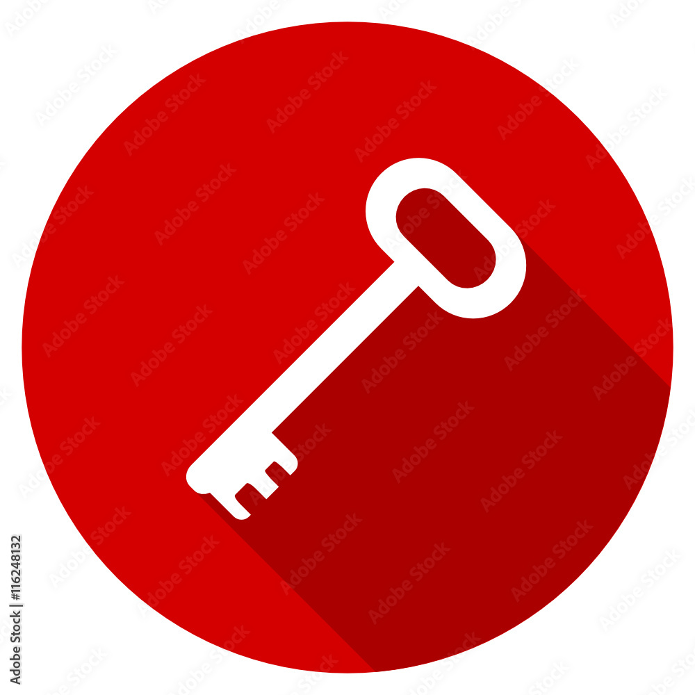Aufkleber flat design red round vector icon