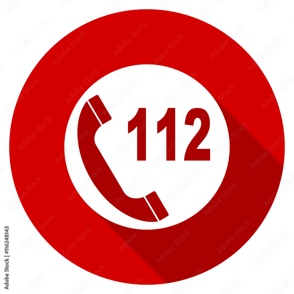 Aufkleber flat design red round vector icon