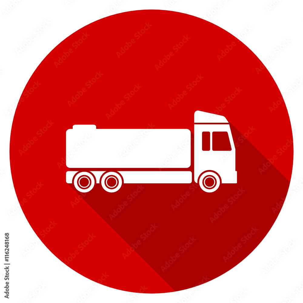 Aufkleber flat design round red web truck vector icon