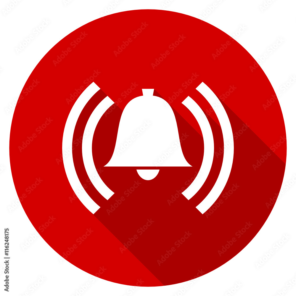 Poster Flat design red round web alarm vector ivcon