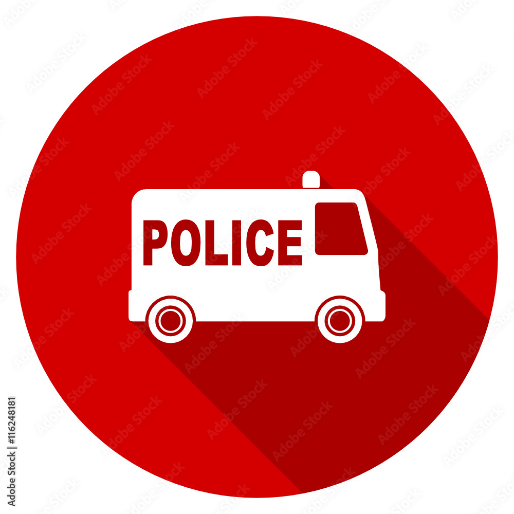 Poster flat design red round web police vector ivcon