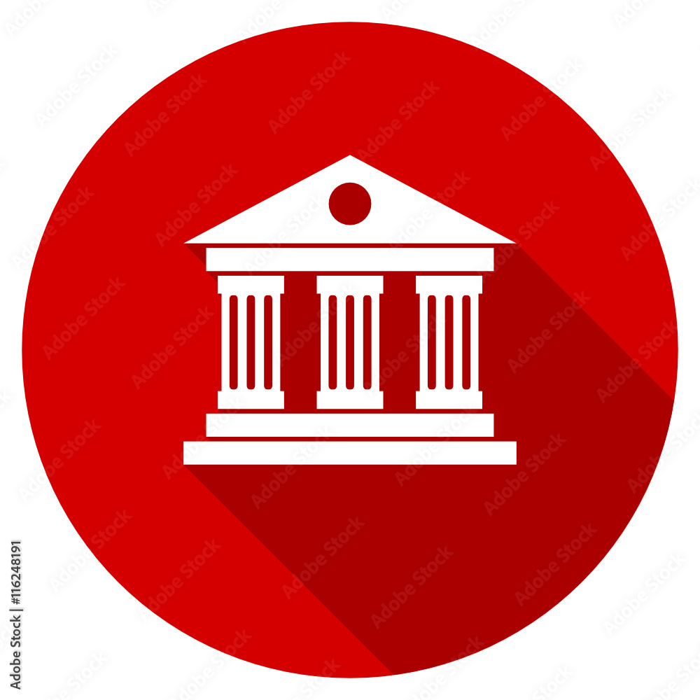 Poster flat design red round web museum vector ivcon