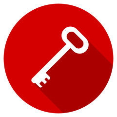 Flat design red round vector icon