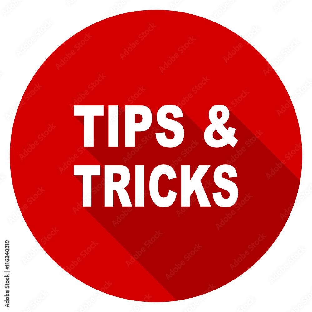 Poster Flat design red round vector icon