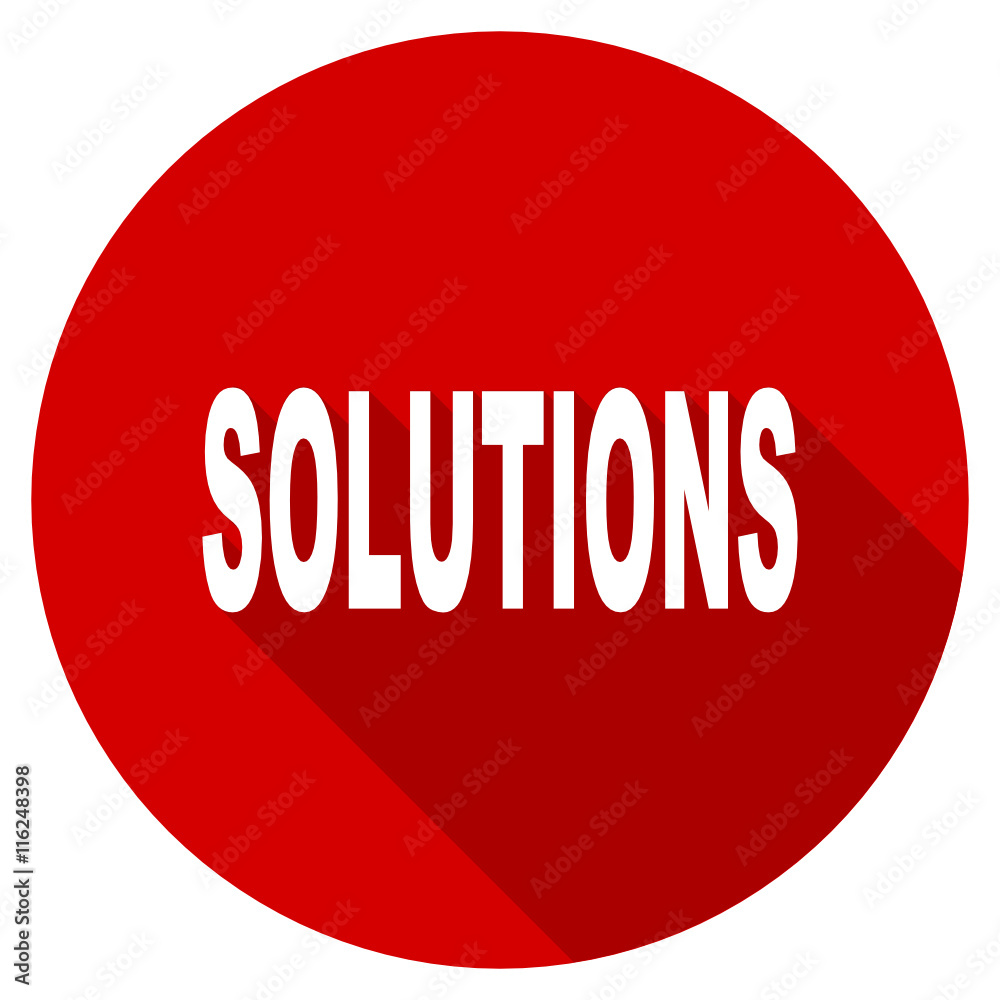 Poster flat design red round vector icon