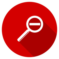 Flat design red round lens vector icon