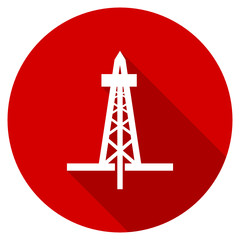 Fototapeta premium Flat design red round vector icon