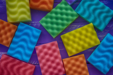Fototapeta premium Multicolored sponges for washing