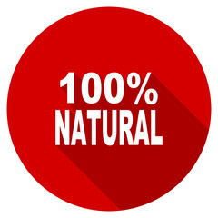 Flat design red round vector icon