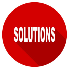 Flat design red round vector icon